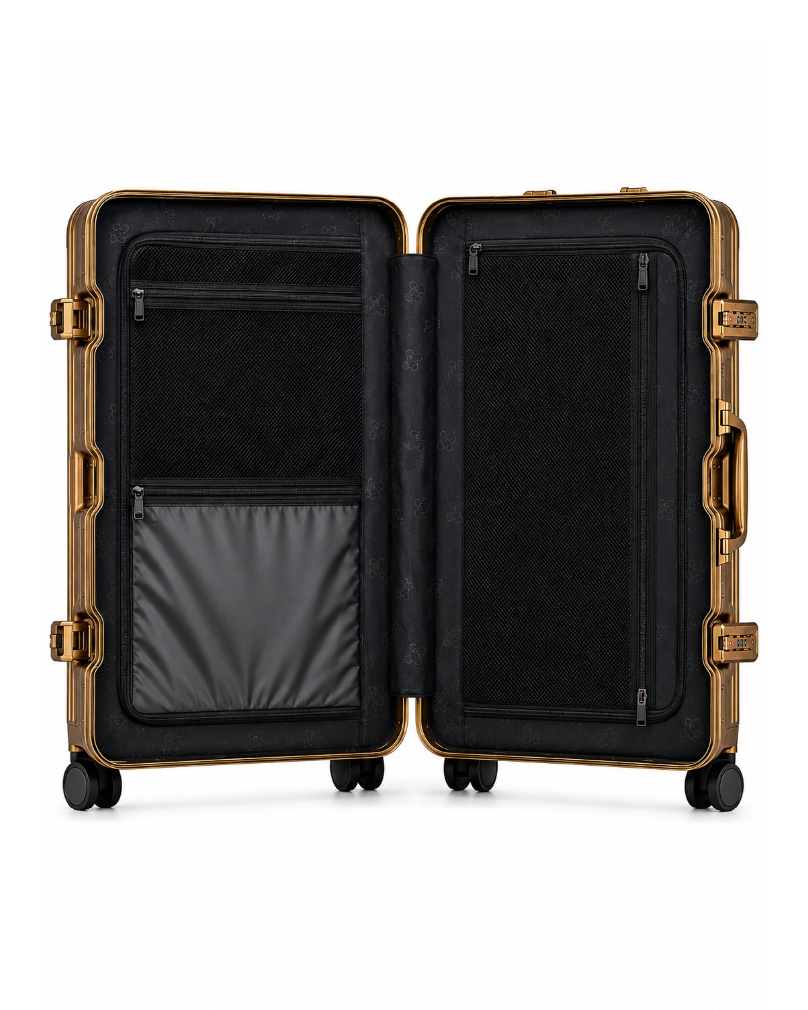 grande valise aluminium dore 9