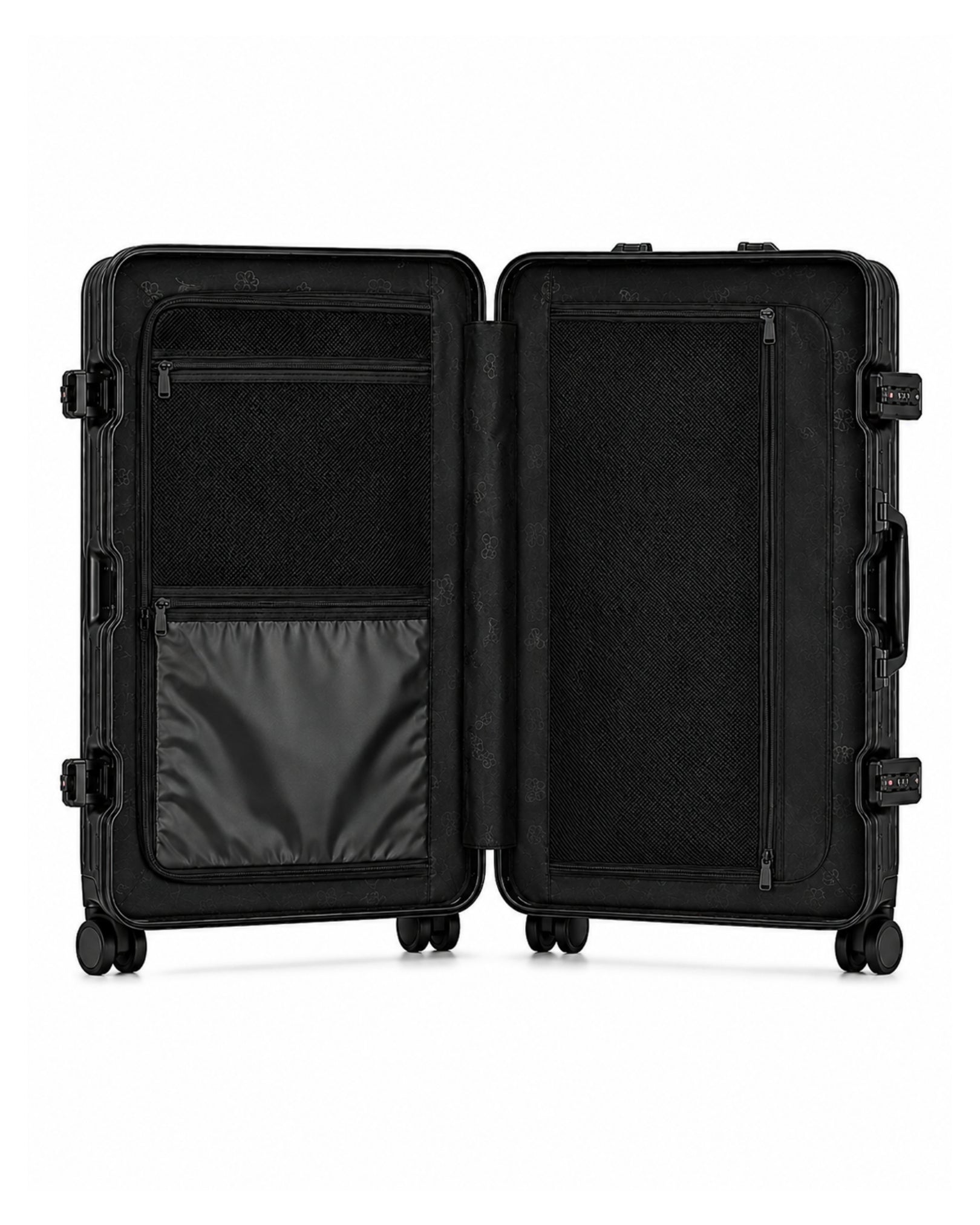 grande valise aluminium noir 9