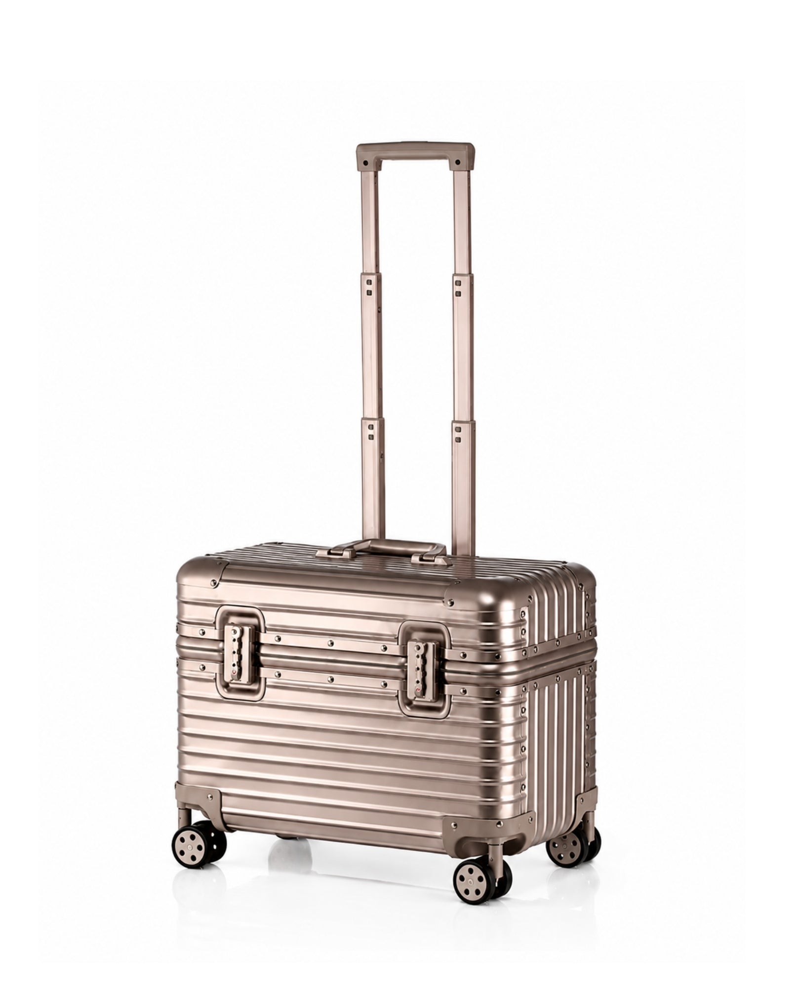 petite valise aluminium rose dore 3