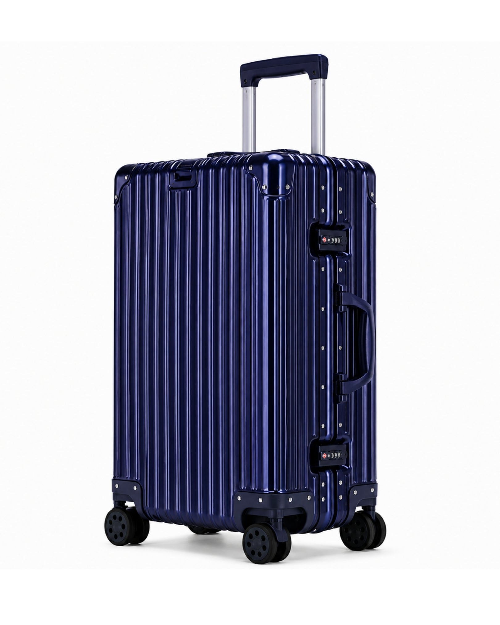 valise cabine aluminium bleu nuit 10