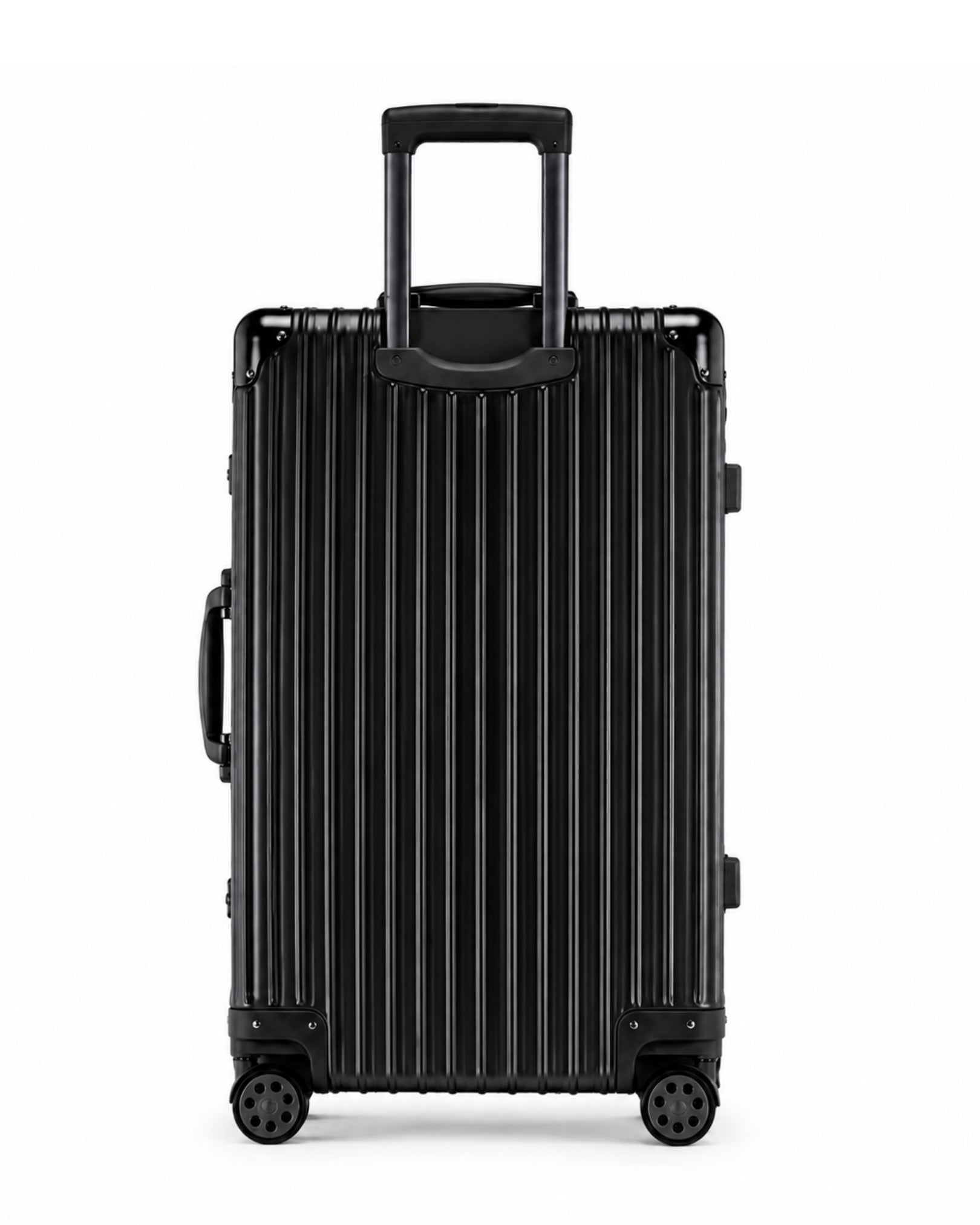 valise cabine aluminium noir 2